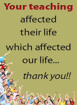 Teaching Adult Sunday school ripples from person to person