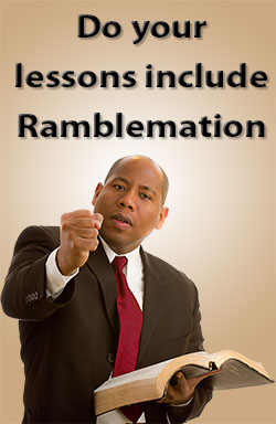 teaching a Bible study lesson without rambling